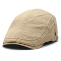 Detailansicht der khakifarbenen Schirmmütze mit verstärkten Nähten und verstellbarer Schnalle - M (56-58cm) / Beige
