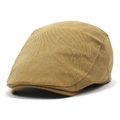 Classica coppola da uomo in cotone kaki con trama in twill di qualità e cuciture robuste - M (56-58cm) / Cachi