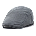 Détail de béret en coton gris montrant la boucle métallique réglable et coutures - M(56-58cm) / Gris