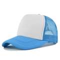 Berretto trucker classico blu e bianco con rete posteriore e pannello frontale in spugna - Regolabile / Bianco-Blu