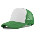 Cappello trucker bianco e verde con rete traspirante e pannello frontale in spugna - Regolabile / Bianco-Verde