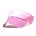 Visiera parasole rosa in raso per donna con tesa larga, cappello sportivo alla moda - M / Rosa