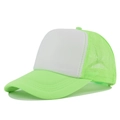 Cappellino trucker verde neon e bianco in schiuma con rete traspirante e visiera curva - Regolabile / Bianco-Verde Fluorescente
