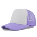 Cappellino trucker classico viola e bianco con pannello in schiuma e rete retro - Regolabile / Bianco-Viola Chiaro