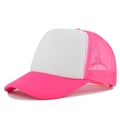 Cappellino trucker rosa neon e bianco con rete traspirante e visiera curva - Regolabile / Bianco-Rosa Rosso