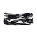 Diadema deportiva de punto con patrón jacquard de camuflaje clásico negro y gris - Camuflaje Gris