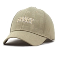 Khaki Baseballkappe mit SPORT-Stickerei und geprägtem Muster auf dem Stoff - M (56-58cm) / Khaki