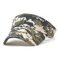 Verstelbare zonnevizier voor heren met digitale camouflage en harde klep voor sport - M / Khaki