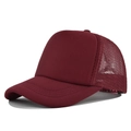 Cappellino trucker bordeaux classico con rete traspirante e visiera curva - Regolabile / Borgogna