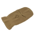 Gebreide bivakmuts met drie gaten voor de winter in donkerbruine kleur warmte - M(56-58cm) / Khaki
