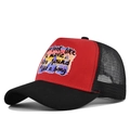 Casquette trucker rouge et noire avec texte You Look Like a Movie et filet respirant - Réglable / Noir et Rouge