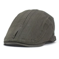 Detalle de gorra de algodón verde oliva oscuro con costuras y hebilla ajustable - M (56-58cm) / Verde