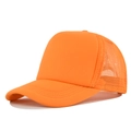 Cappellino trucker arancione brillante in spugna con retro in rete e visiera curva - Regolabile / Arancione