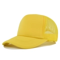 Cappellino trucker giallo acceso in schiuma con rete traspirante e visiera curva - Regolabile / Giallo chiaro