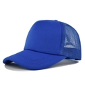 Cappellino trucker blu reale con pannello frontale in spugna e rete traspirante - Regolabile / Blu Zaffiro