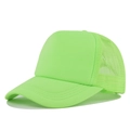 Cappellino trucker verde neon in schiuma con rete e visiera su sfondo bianco - Regolabile / Verde Fluorescente