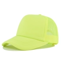 Cappellino trucker giallo neon con rete traspirante sul retro e visiera ricurva - Regolabile / Giallo Neon