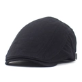 Dettaglio della coppola in cotone nero che mostra la trama fine e le cuciture pulite - M (56-58cm) / Nero