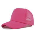 Cappellino trucker rosa acceso con pannello in schiuma e rete posteriore traspirante - Regolabile / Rosso Rosa Scuro