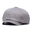 Berretto grigio newsboy con inserti in mesh traspirante per uomo e donna estivo - M (56-58cm) / Grigio