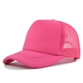 Cappellino trucker rosa classico in schiuma con rete traspirante e visiera curva - Regolabile / Rosa Rosso
