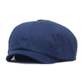 Berretto Newsboy blu scuro traspirante con pannelli in rete e visiera ricurva - M (56-58cm) / Blu navy