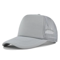 Cappellino trucker classico grigio chiaro con rete traspirante e visiera curva - Regolabile / Grigio chiaro