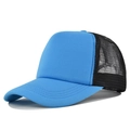Cappellino trucker classico blu e nero con spugna traspirante e visiera ricurva - Regolabile / Blu Nero e Blu