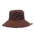 Men's wide brim sun hat in brown quick-dry fabric with adjustable drawstring and vents - Adjustable / Coffee