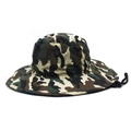 Heren camouflage vissershoed met brede rand en verstelbaar koord voor outdoor camping - Verstelbaar / koffiekleur