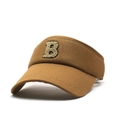 Bruine zonneklep met B-borduurwerk voor zonbescherming tijdens zomersport - Khaki