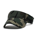 Klassischer Camouflage Sonnenschutz Visier Hut für Outdoor Sport mit offenem Design - Verstellbar / Grüne Tarnung