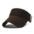 Modisches dunkelbraunes Sonnenvisier aus Baumwolle für Outdoor-Sport und Sonnenschutz - Einheitsgröße / Kaffeebraun