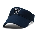 Dunkelblaue Sonnenblende für Damen und Herren mit weißem gesticktem W-Logo-Detail - Einheitsgröße / Marineblau