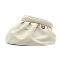 Foldable beige open-top sun hat for women with wide brim and elegant metal buckle - Beige