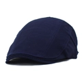 Coppola classica da uomo in cotone blu scuro con cuciture laterali vista a 45 gradi - Regolabile / Blu navy