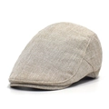 Classica coppola da uomo in finto lino beige con uno stile retrò e design traspirante - Regolabile / Beige