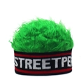 Neon green wig knit hat with black STREETPE headband for hip-hop and street style - Adjustable / Black Band And Green Wig (STREERPER)