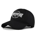 Cappellino da baseball in cotone nero con ricamo bianco CONFIDENT e dettaglio numero 1768 - Nero