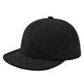 Minimalist short brim baseball cap in black cotton with a six-panel retro structure - Black