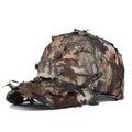 Détail de la casquette camouflage 3D avec texture de feuillage bionique découpé au laser - Réglable / Kaki
