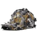 Casquette de baseball tactique avec design de feuilles 3D camouflage forêt - Réglable / Argent
