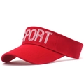 Visiera parasole rossa con ricamo bianco per protezione solare sport e tennis all'aperto - Bambini / Rosso