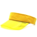 Vista dettagliata della visiera parasole in PVC giallo con tessuto twill per sport all'aperto - Bambini 52-55cm Regolabile / Giallo