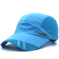 Blaue Schnelltrocknende Sportkappe mit Mesh-Einsatz und SPORTS-Schriftzug - Verstellbar / Blau