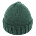 Berretto in maglia verde scuro a cupola corta con risvolto per l'autunno e l'inverno - Verde Scuro