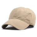 Casquette de baseball classique en coton lavé kaki pour le sport en plein air et les loisirs - Réglable / Poche zippée
