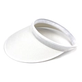 Detail view of white breathable linen mesh sun visor hat for summer outdoor protection - M / White