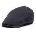 Klassische schwarze atmungsaktive Netz-Baskenmütze für Damen und Herren in cleanem Design - Verstellbar / Grau
