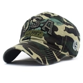 Vintage jungle camouflage baseball cap with USA 3D embroidery and est.1987 patch design - Adjustable / Camouflage